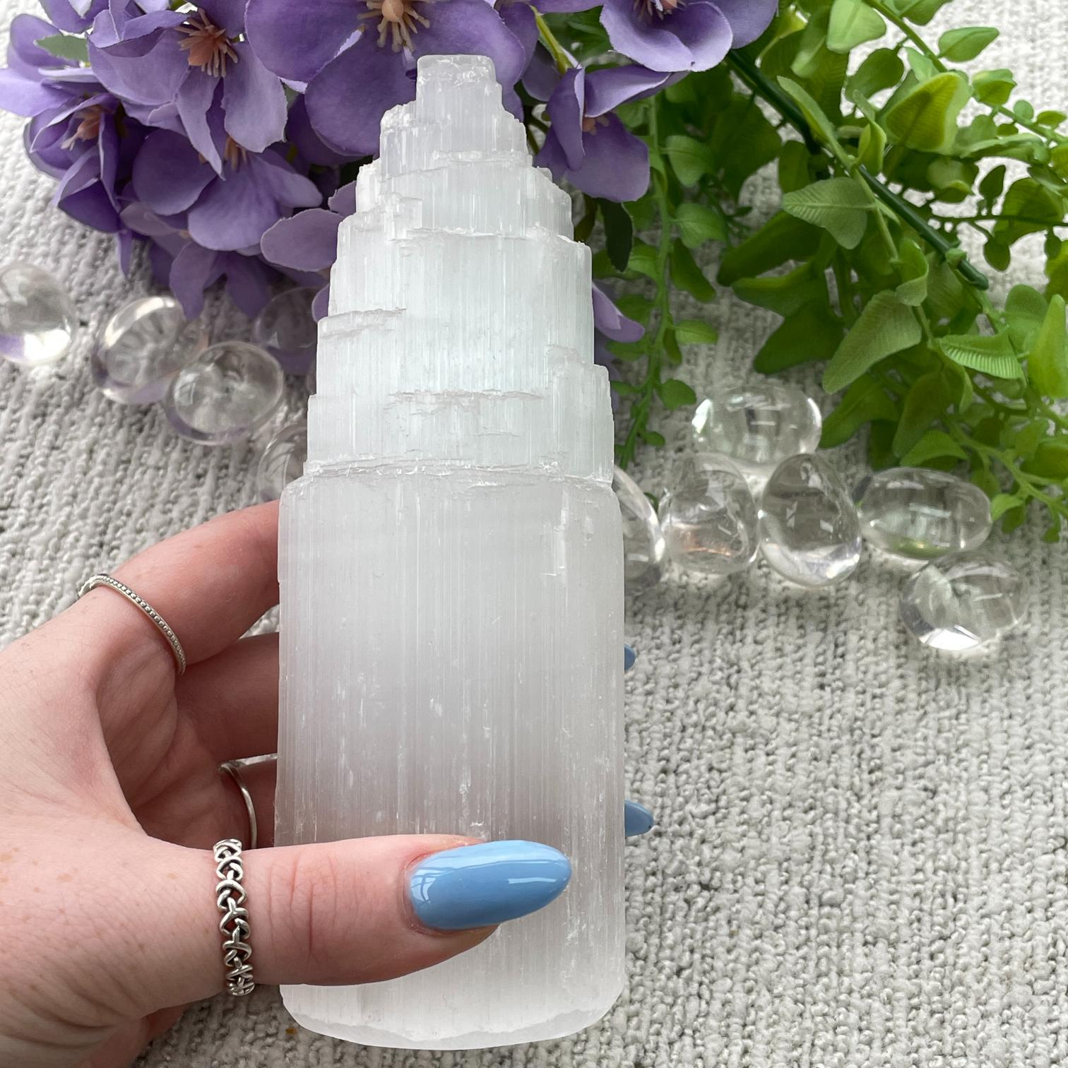 Selenite Tower 15cm