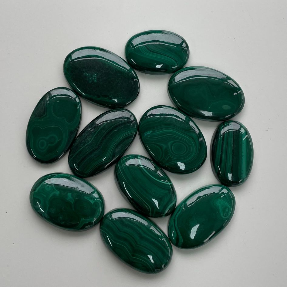 Malachite Cabochon - Round - 1pc