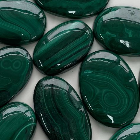Malachite Cabochon - Round - 1pc