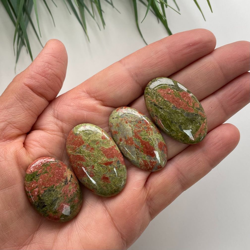 Unakite Cabochon  - Round - 1pc