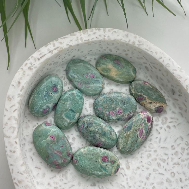 Ruby In Fuchsite Cabochon - Round - 1pc