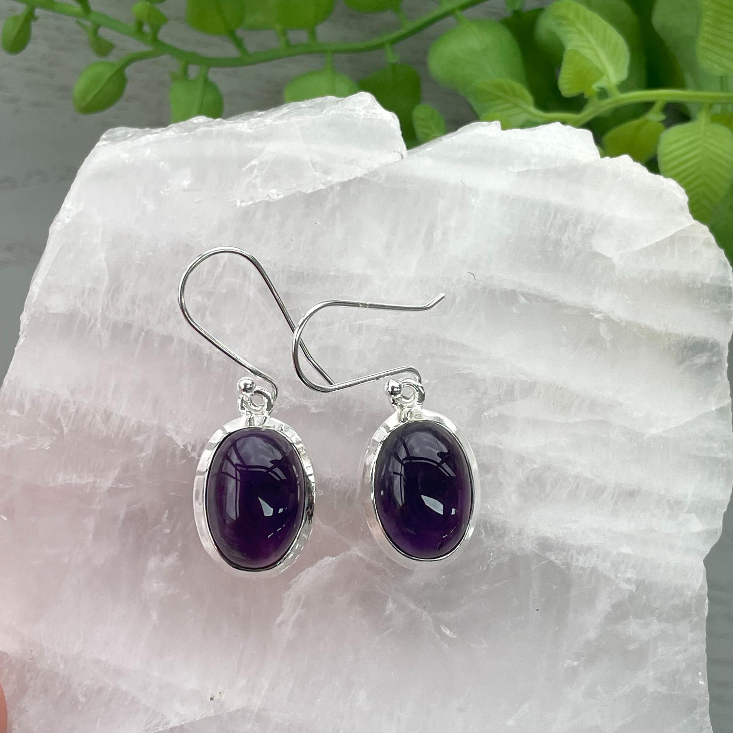 Sterling Silver Earrings - Amethyst - 11