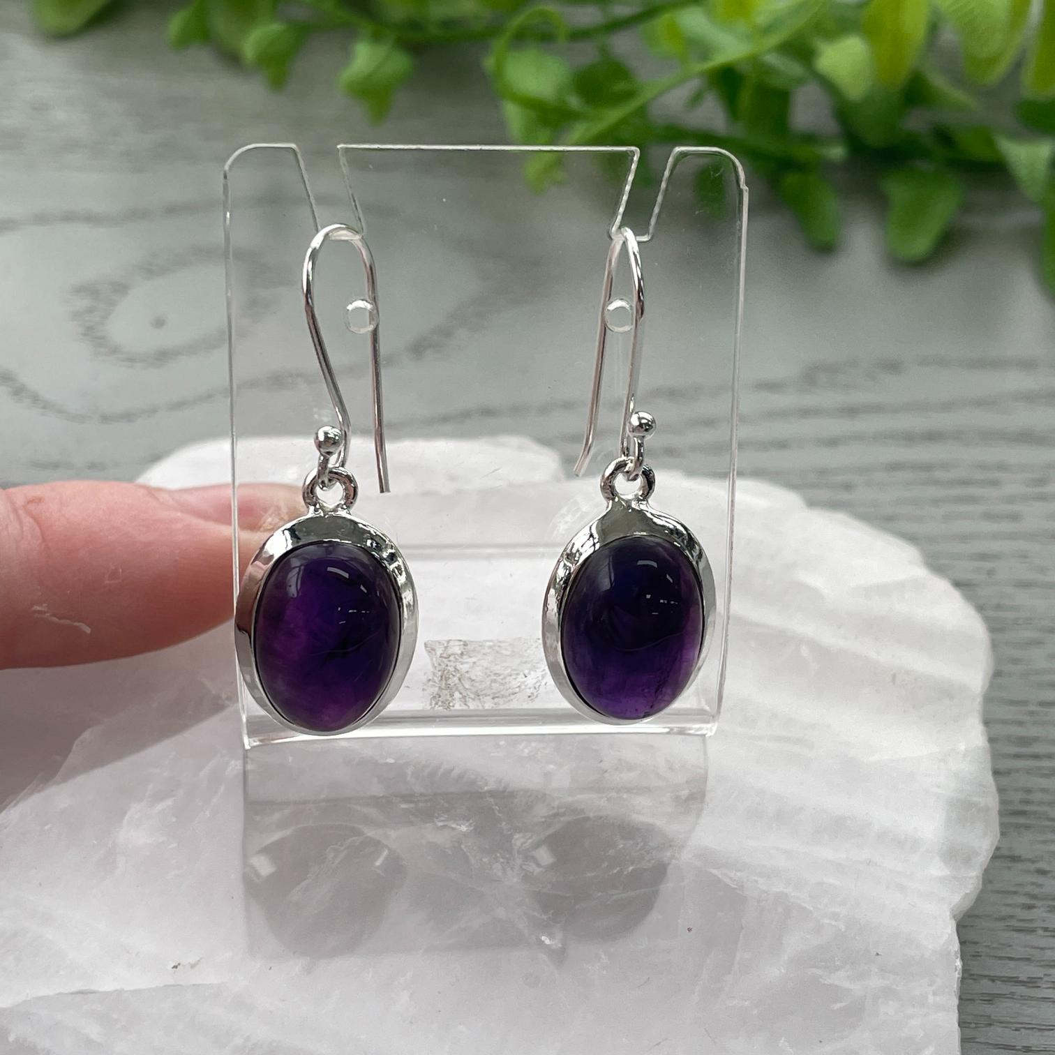 Sterling Silver Earrings - Amethyst - 11