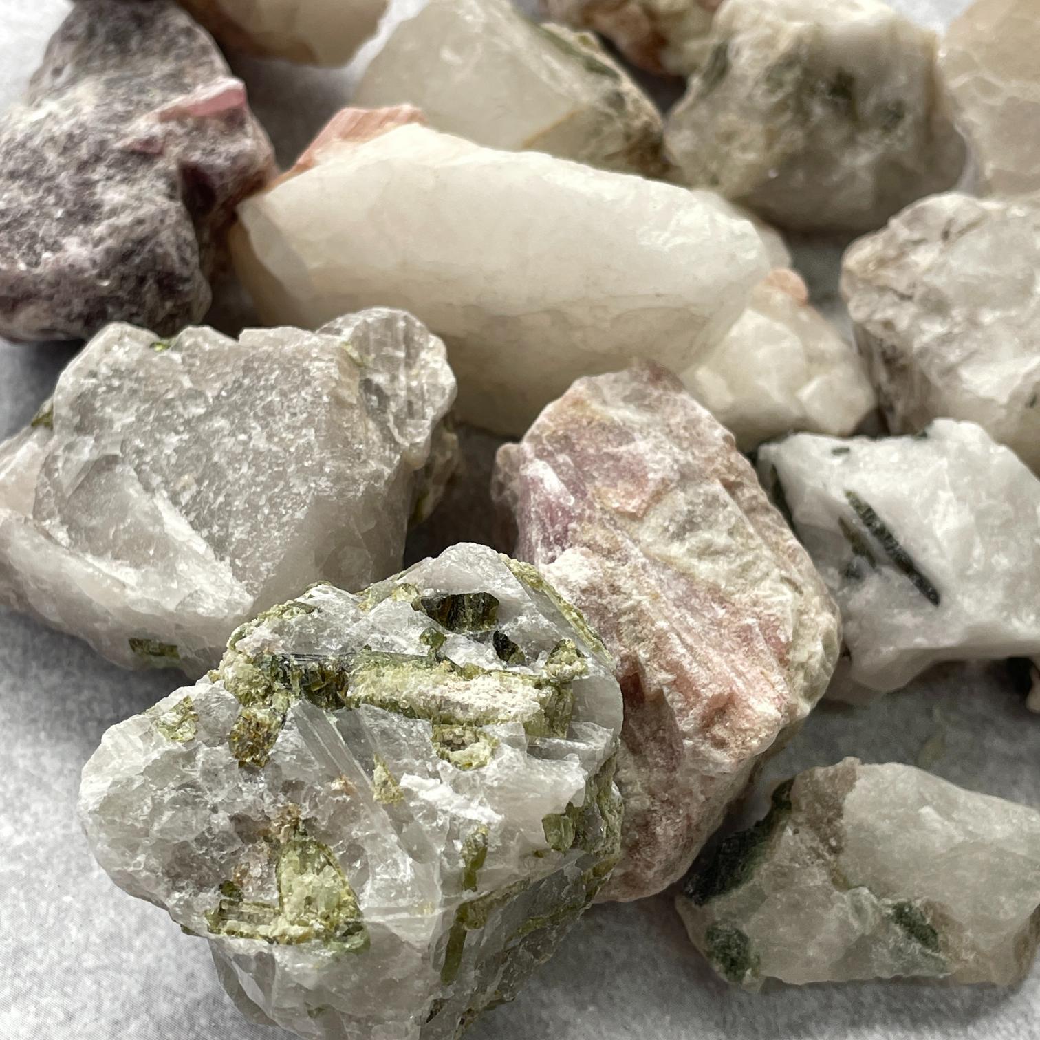 Pink And Green Tourmaline Rough 1KG