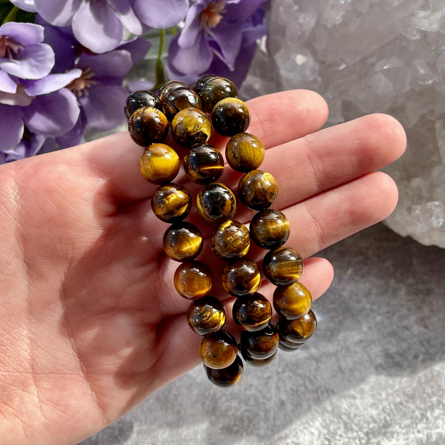 Tiger Eye Beads Bracelet - 10mm