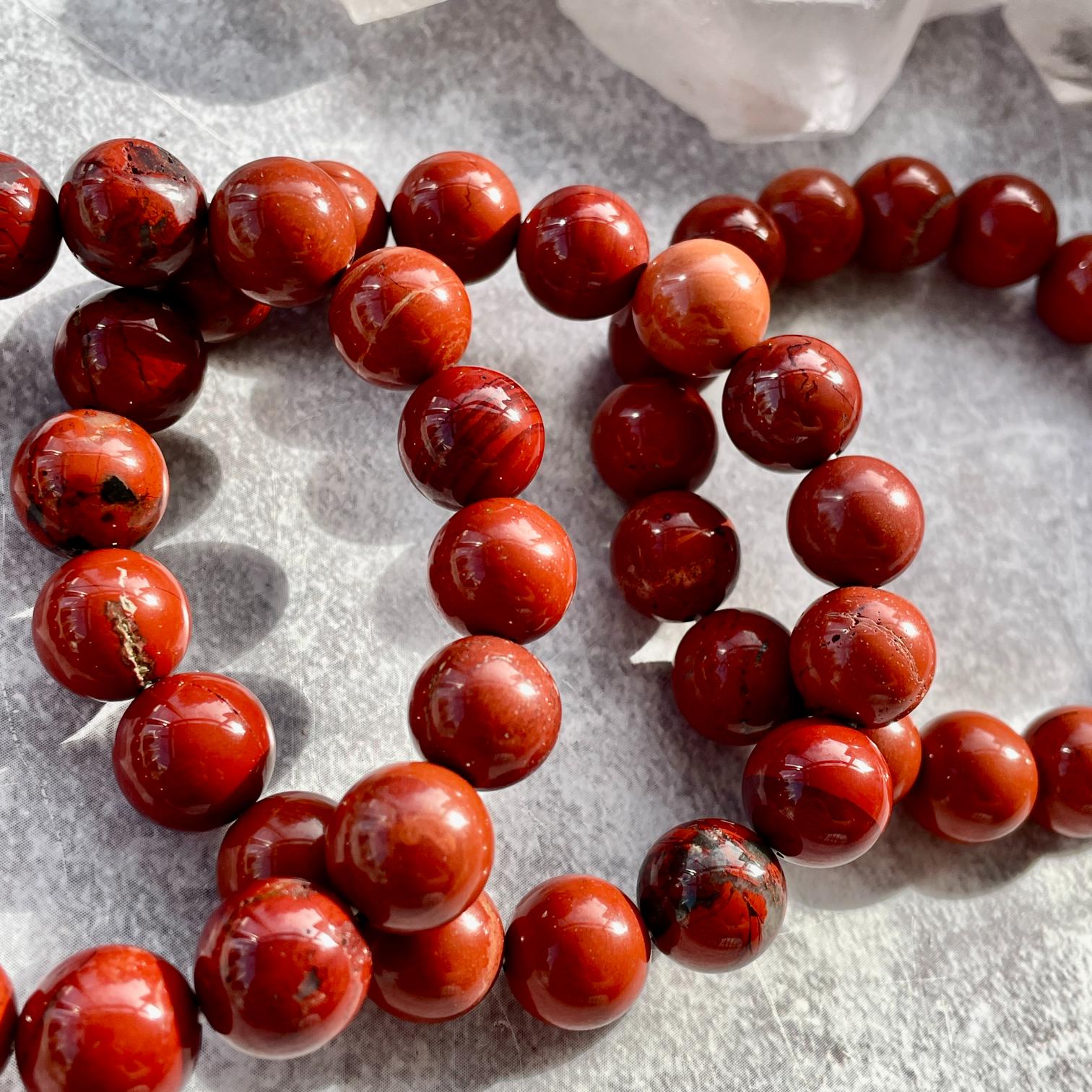 Red Jasper Beads Bracelet 12mm