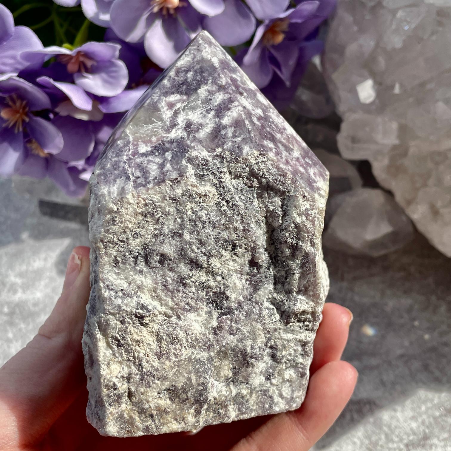 Polished Lepidolite Point - 02