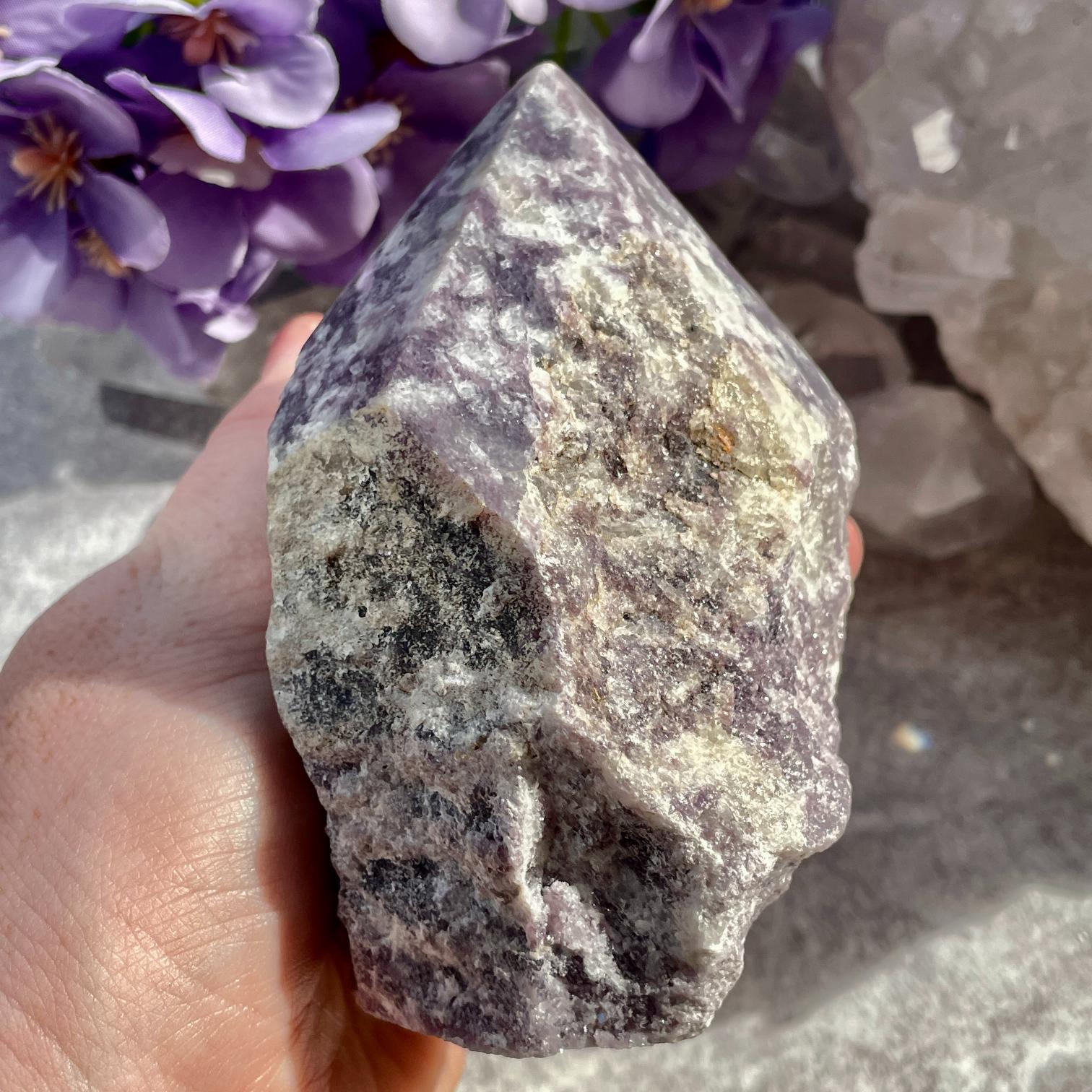 Polished Lepidolite Point - 02
