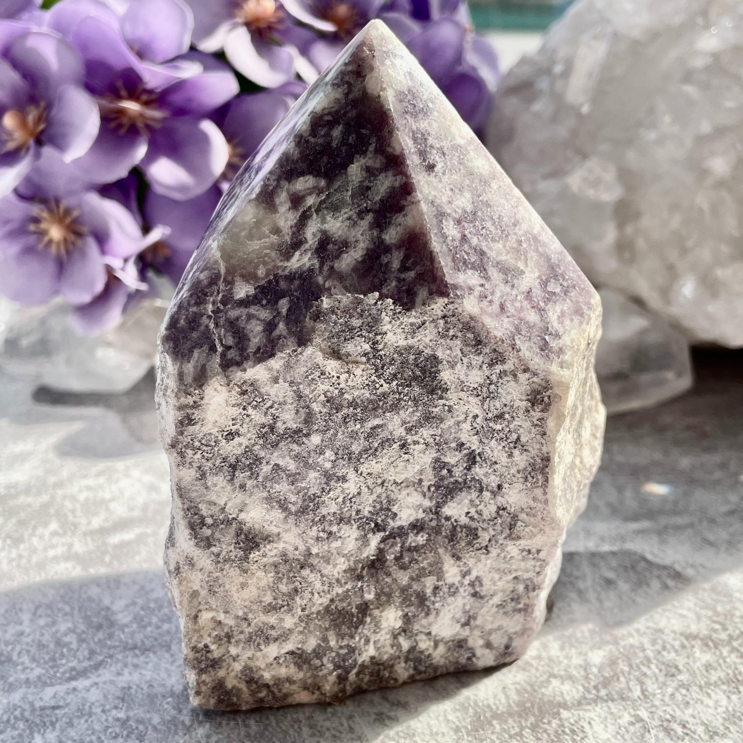 Polished Lepidolite Point - 02