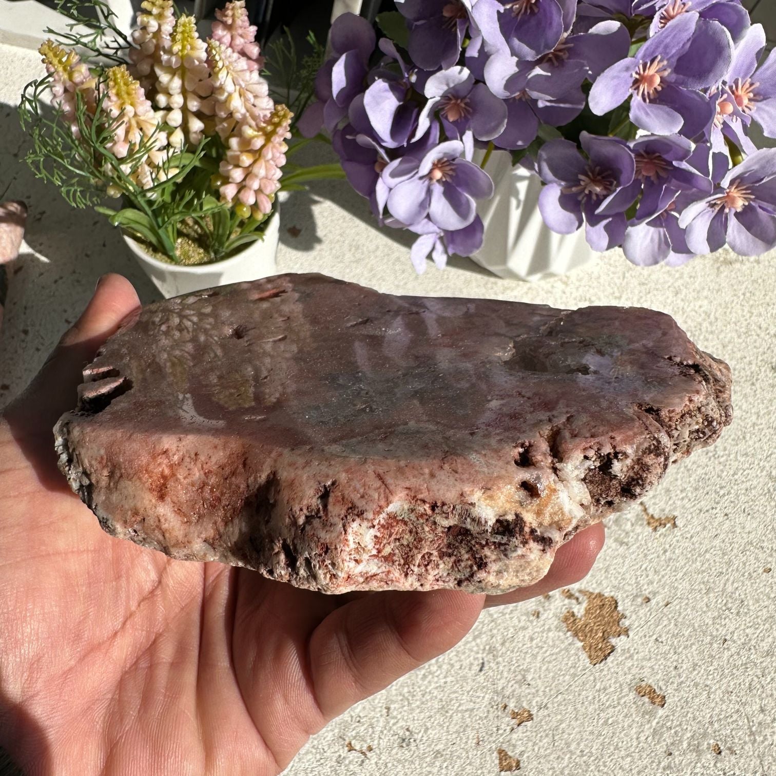Pink Amethyst - Slice - 13