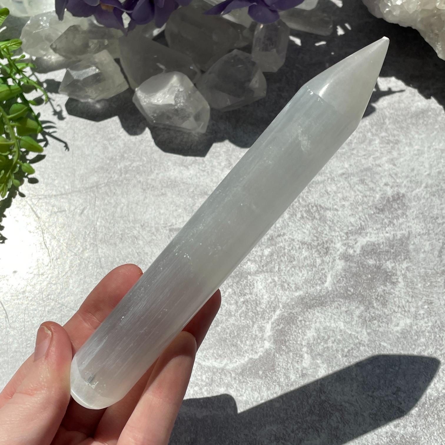Selenite Wand - Polished Point