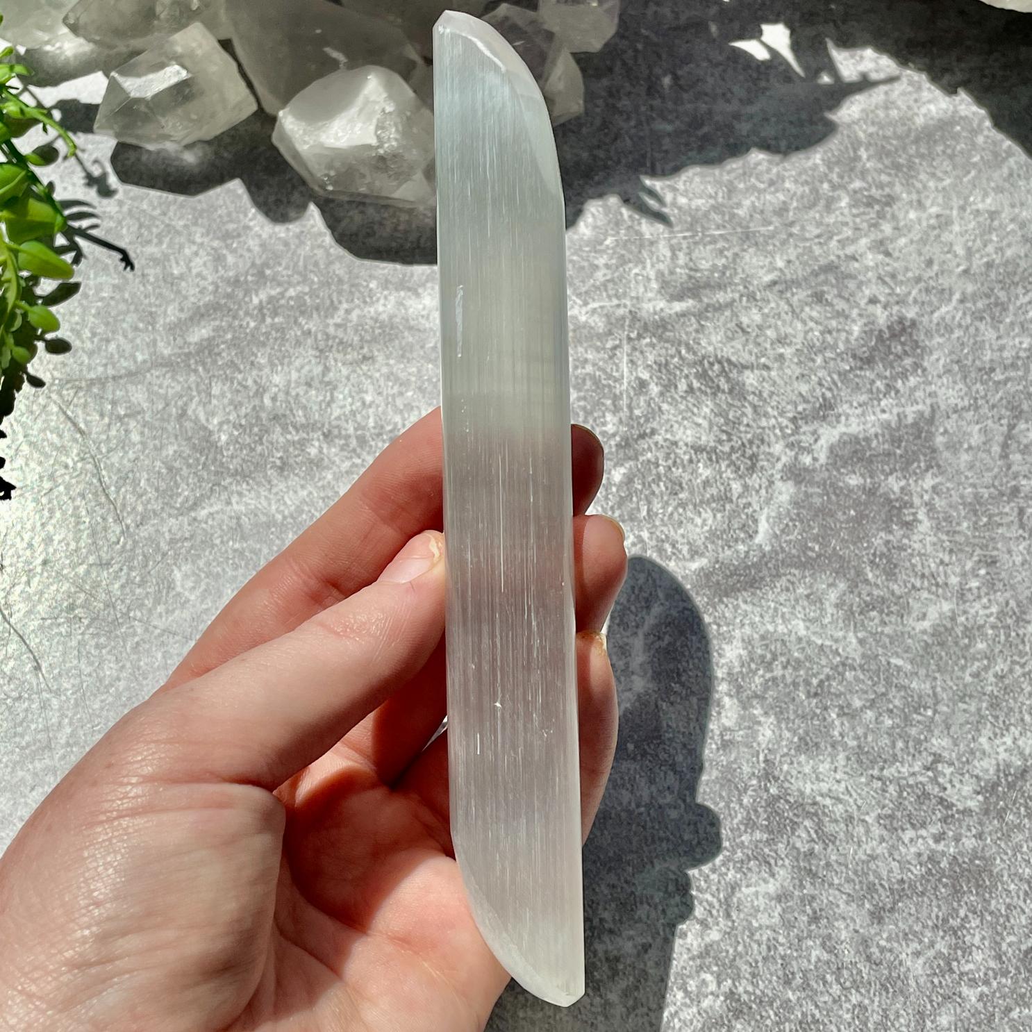 Selenite Wand - Angled Edge
