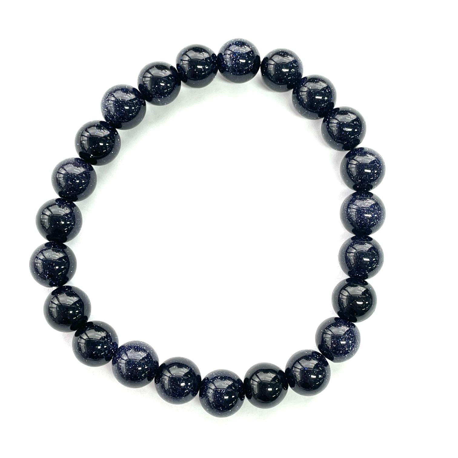 Goldstone Blue Beads Bracelet