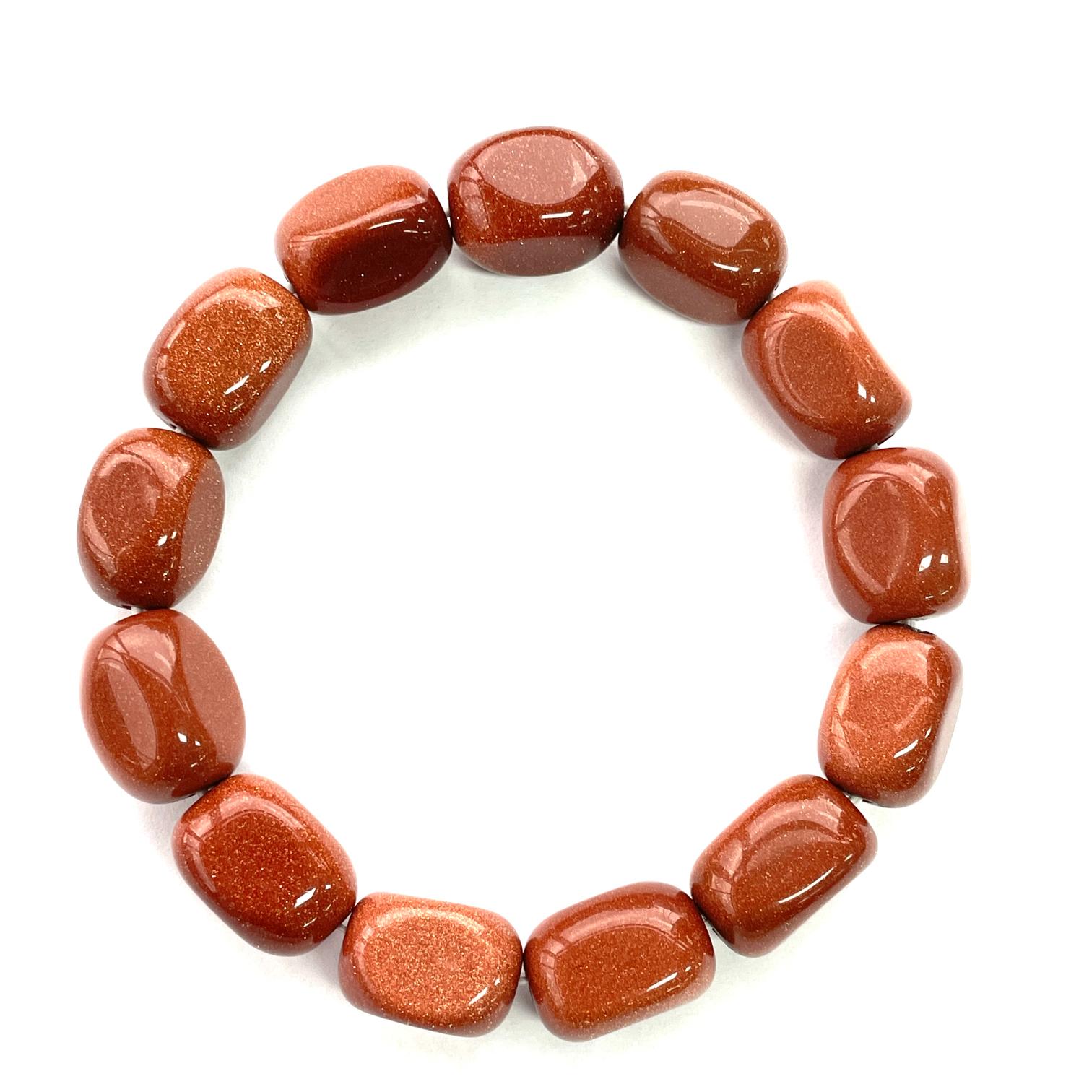Nugget Bracelet - Goldstone RED