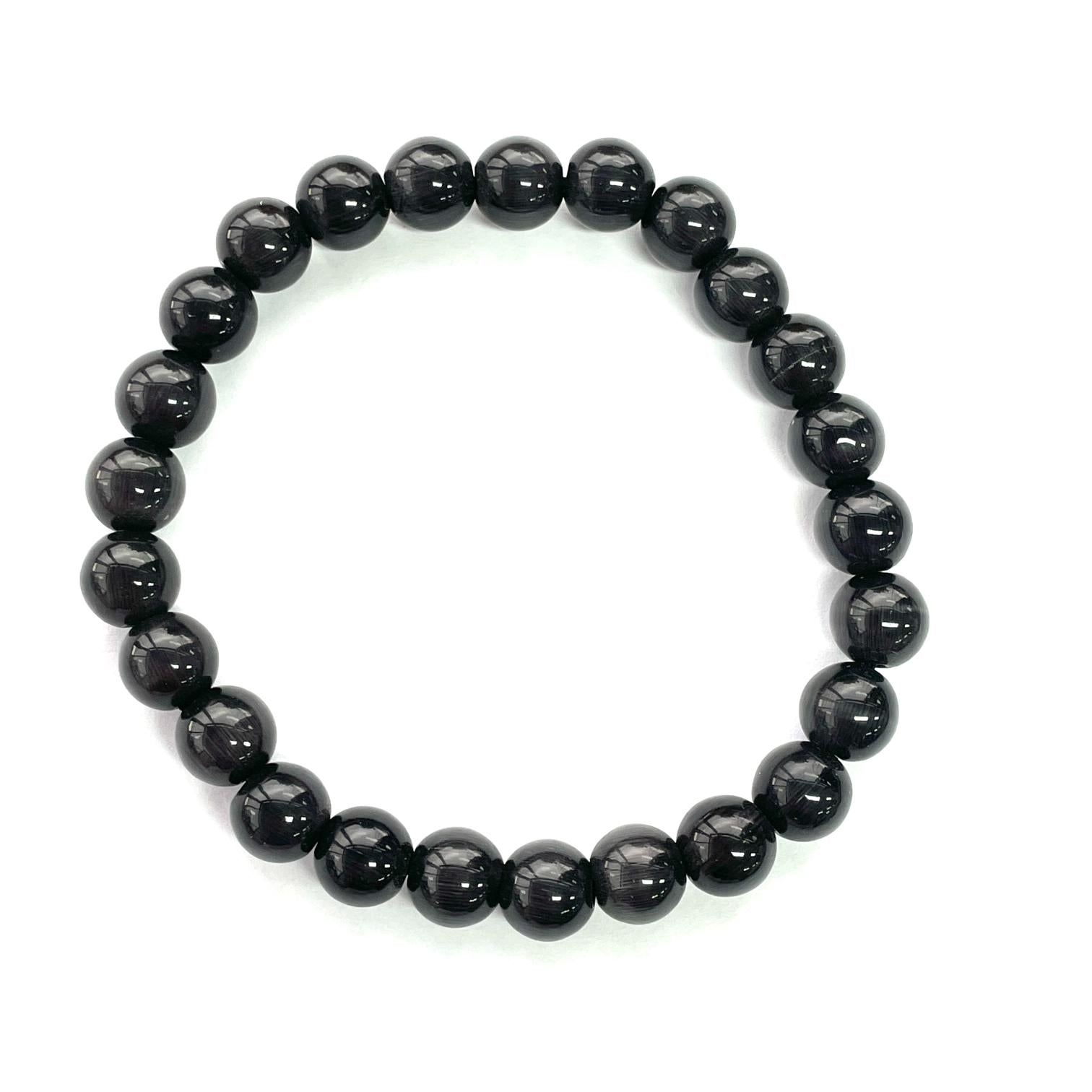 Black Obsidian Beads Bracelet
