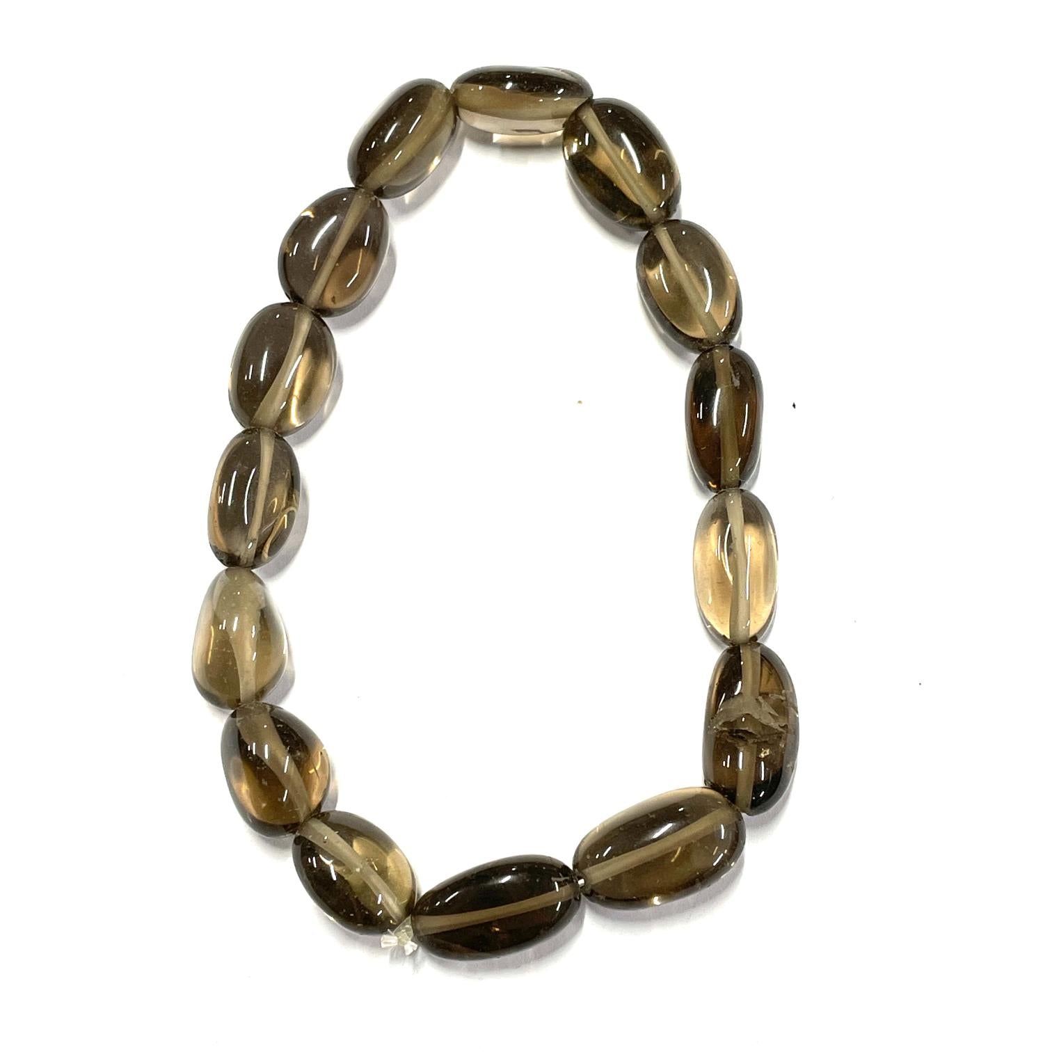 Smokey Quartz Nugget Beaded Bracelet