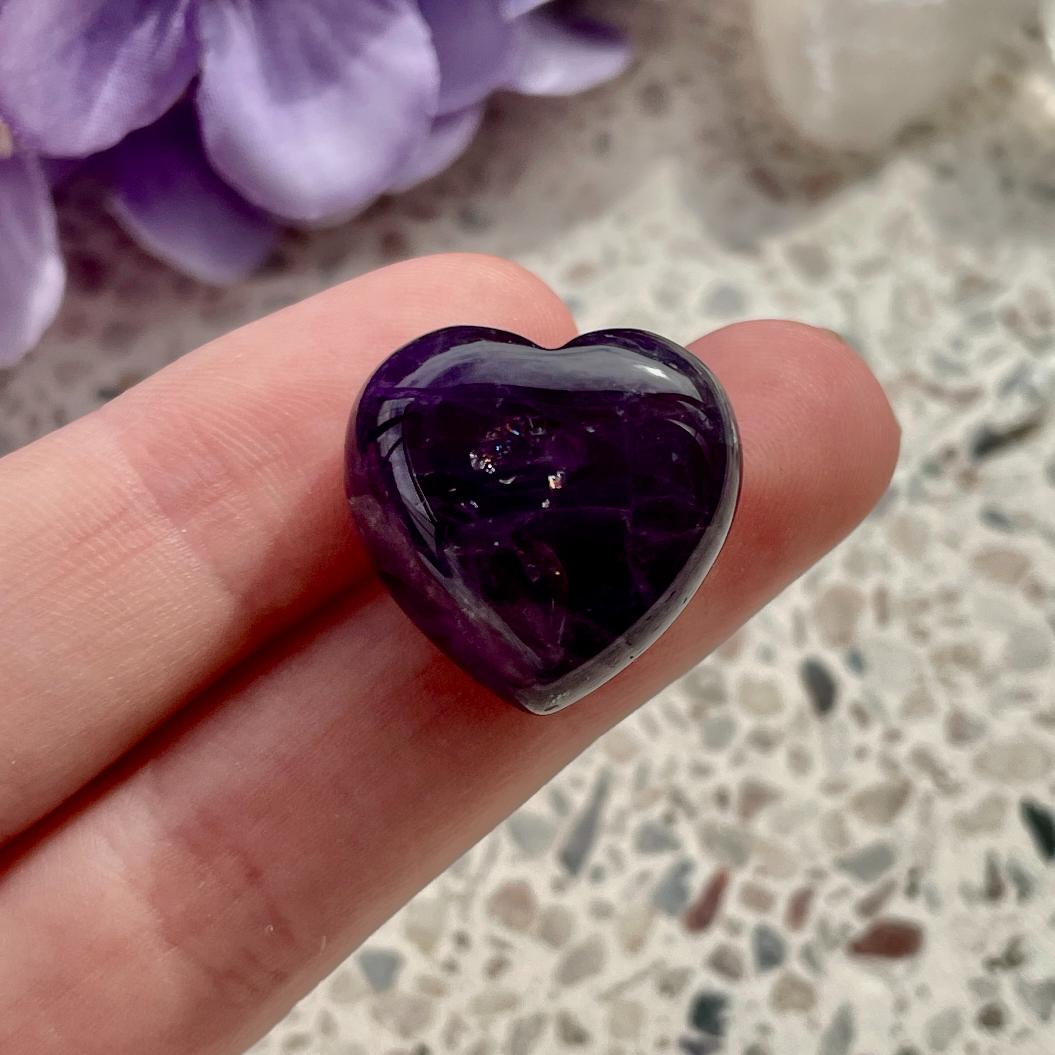 Amethyst Heart 2cm