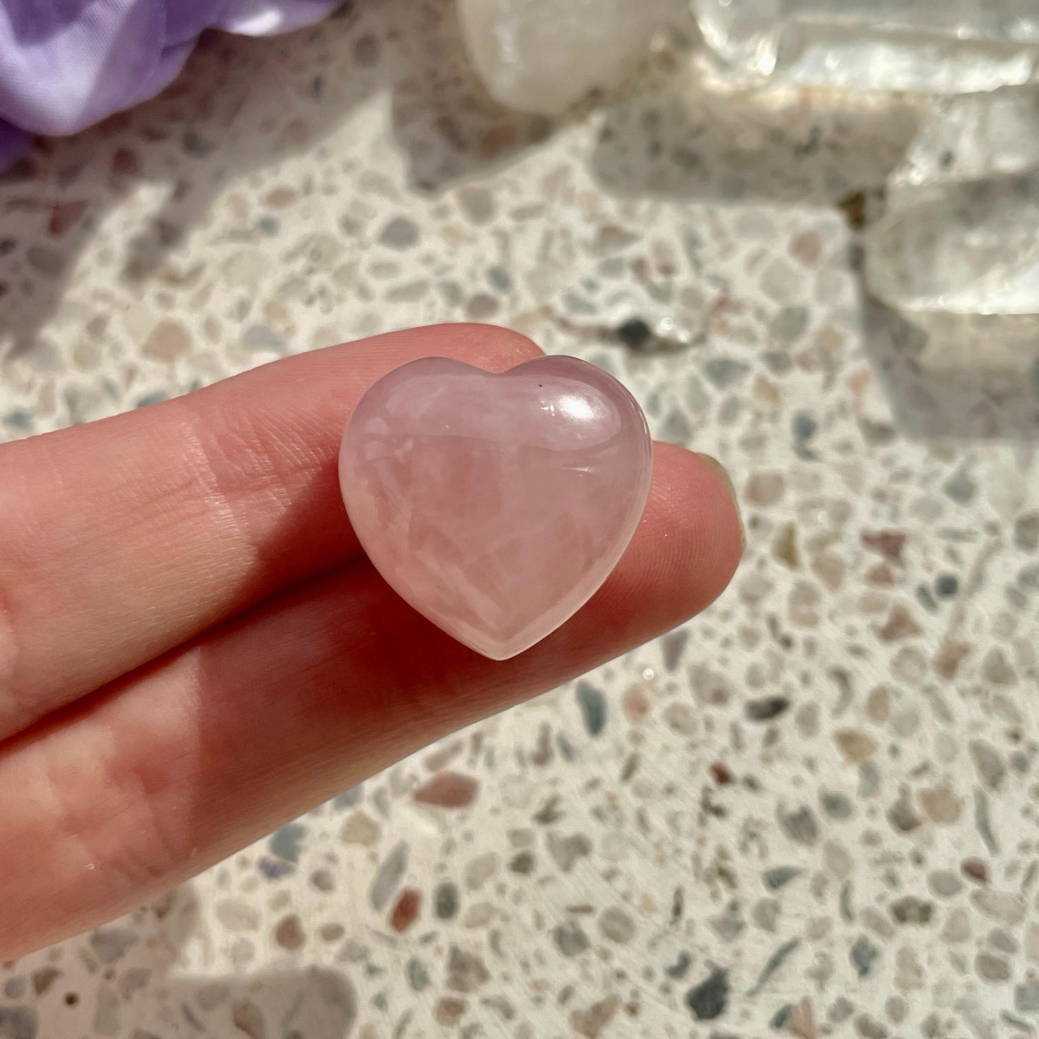 Rose Quartz Heart 2cm