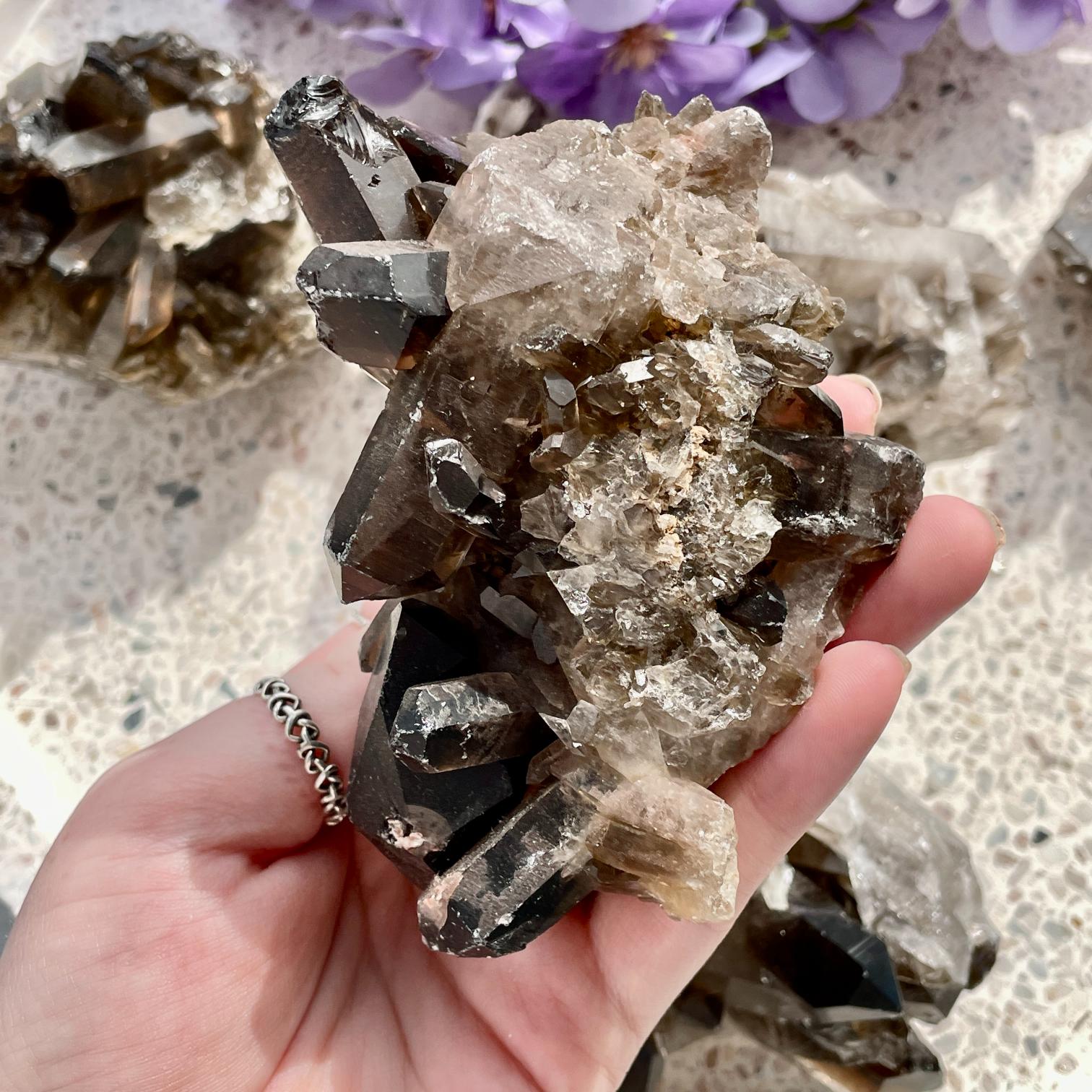 Smokey Quartz Cluster LGE (6-10cm) - 1pc