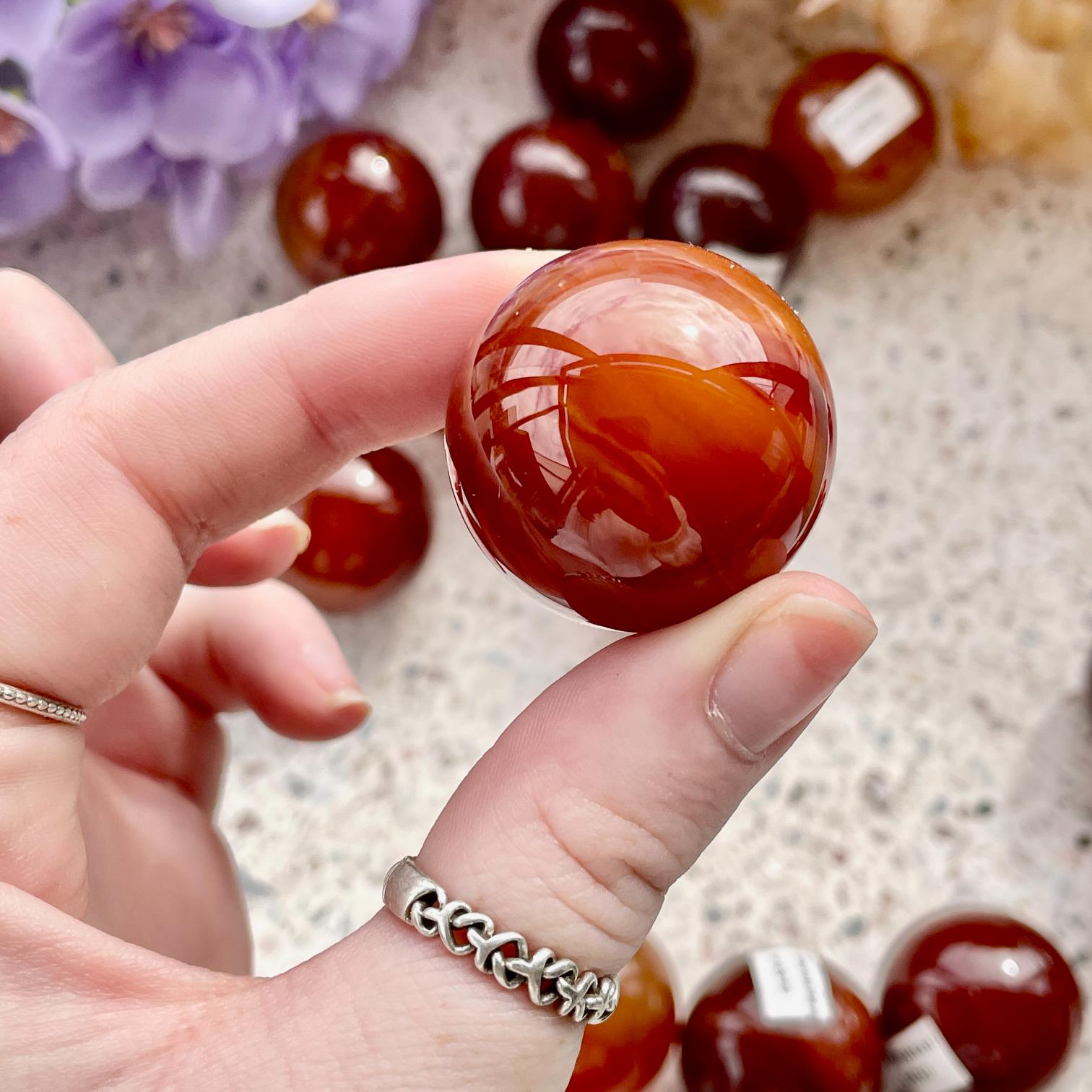 Carnelian Sphere - 3cm