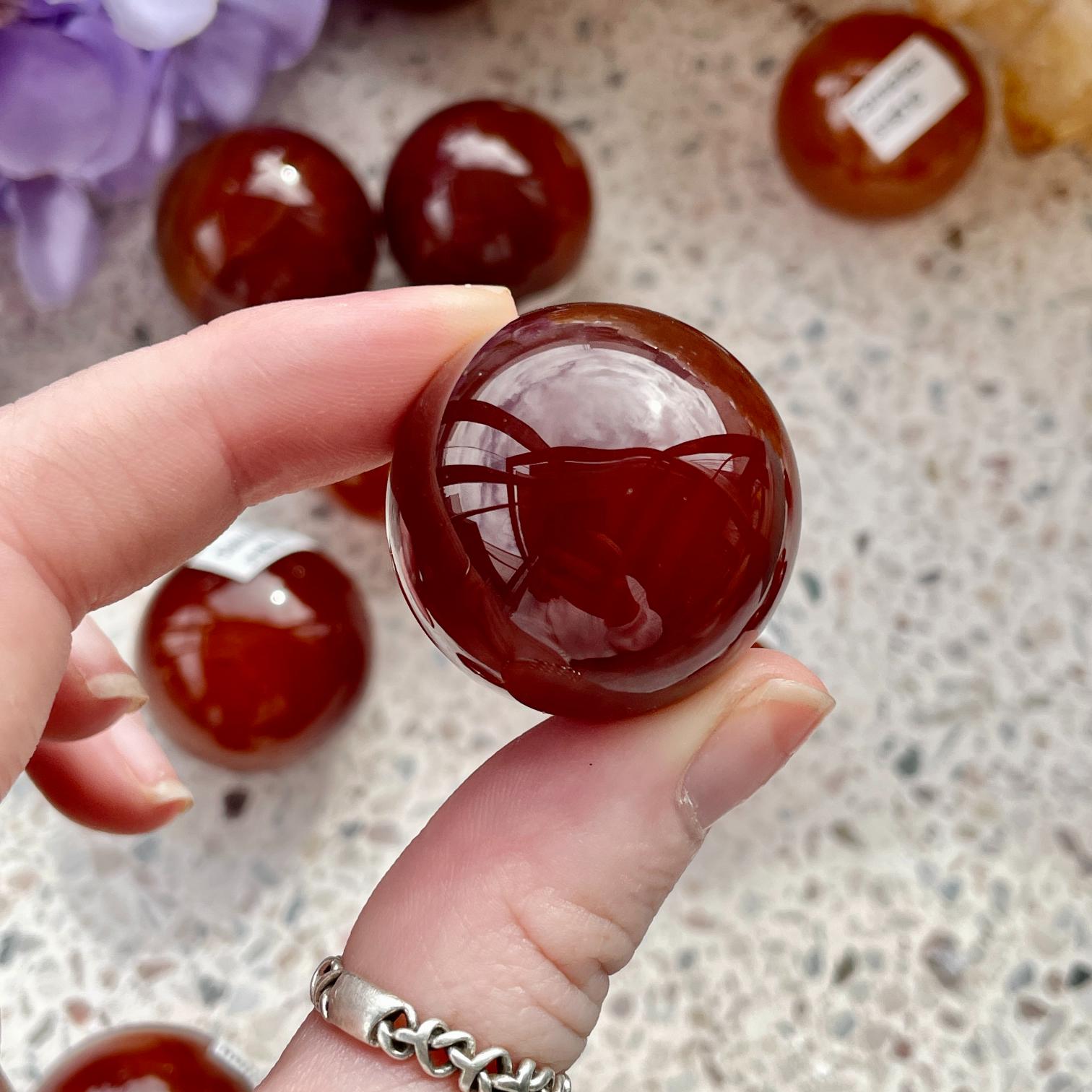 Carnelian Sphere - 3cm