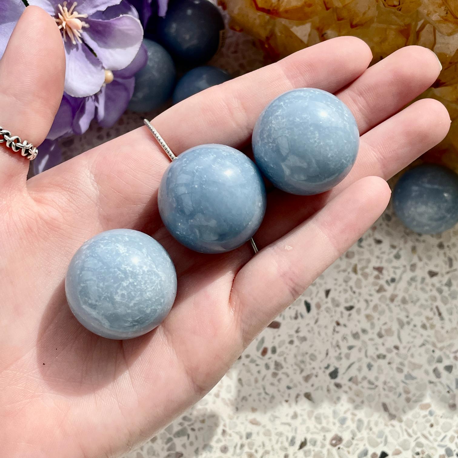 Angelite Sphere - 3cm
