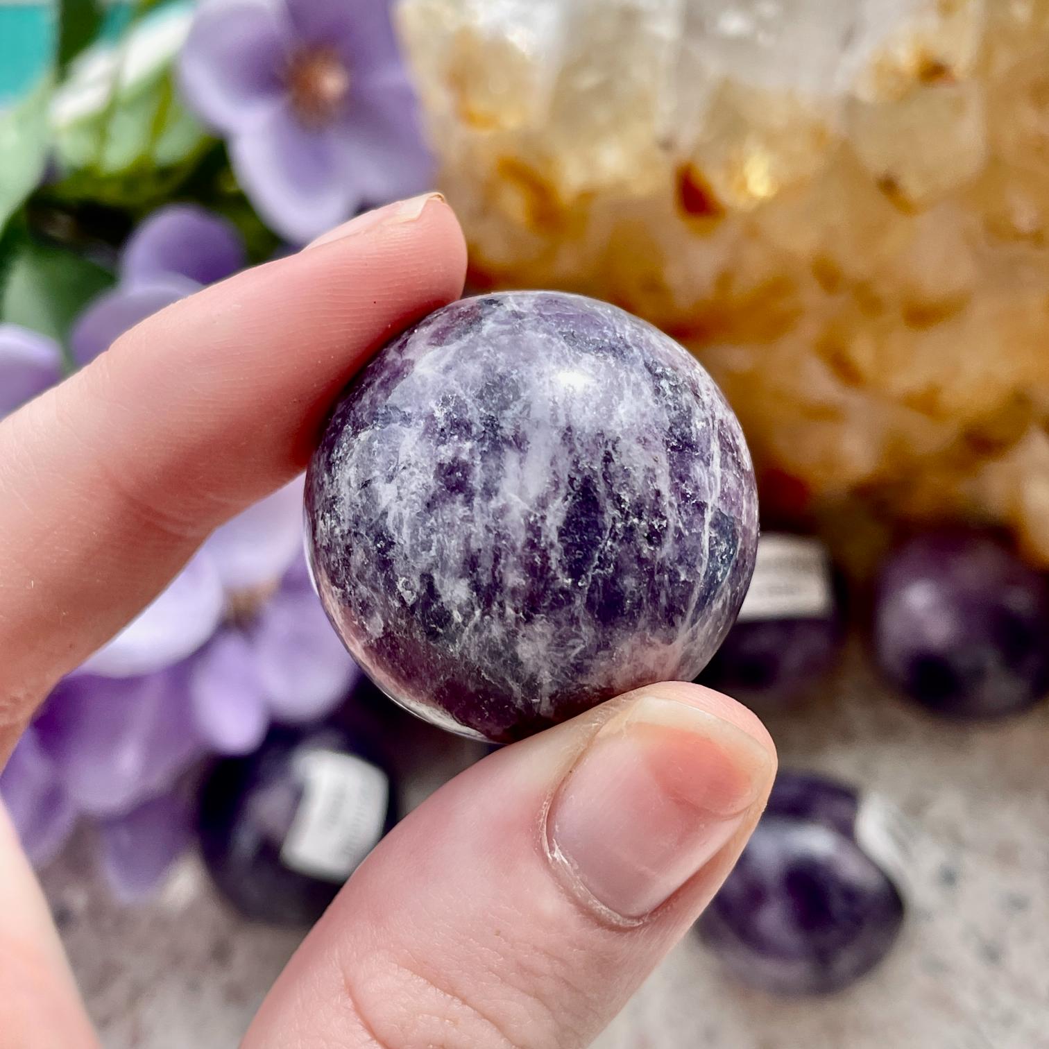 Lepidolite Sphere - 3cm