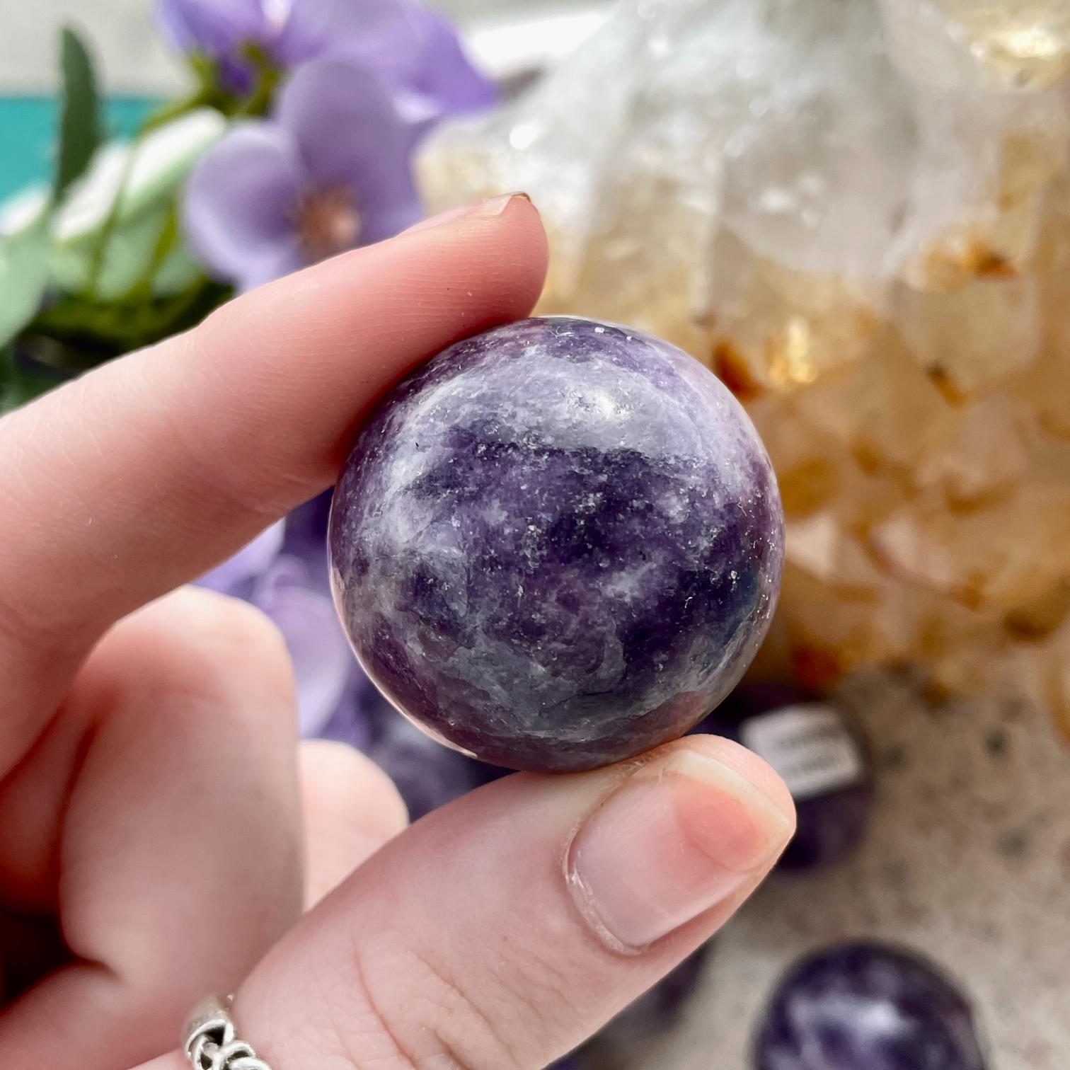 Lepidolite Sphere - 3cm