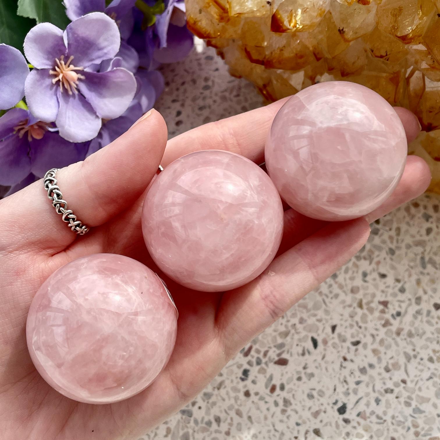 Rose Quartz Sphere - 4cm Q1/A