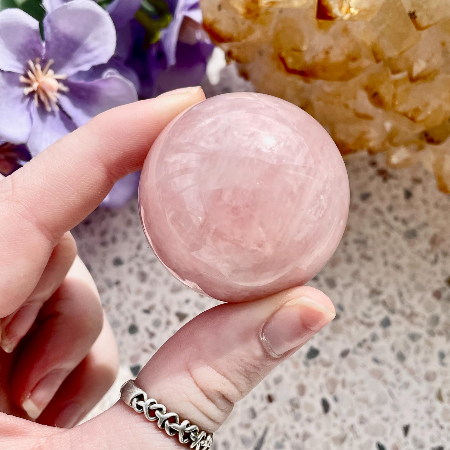 Rose Quartz Sphere - 4cm Q1/A