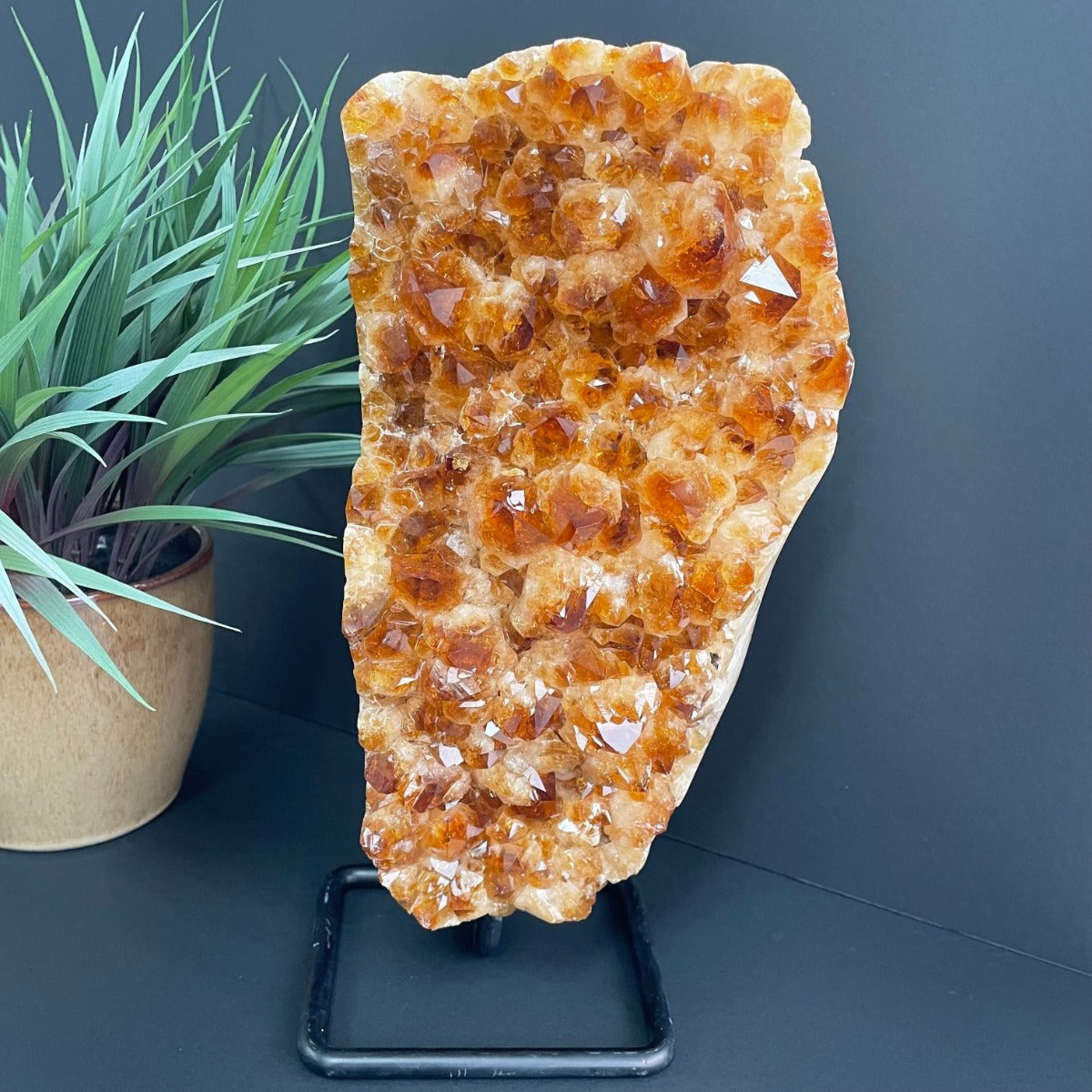 Citrine Cluster On Stand - 14