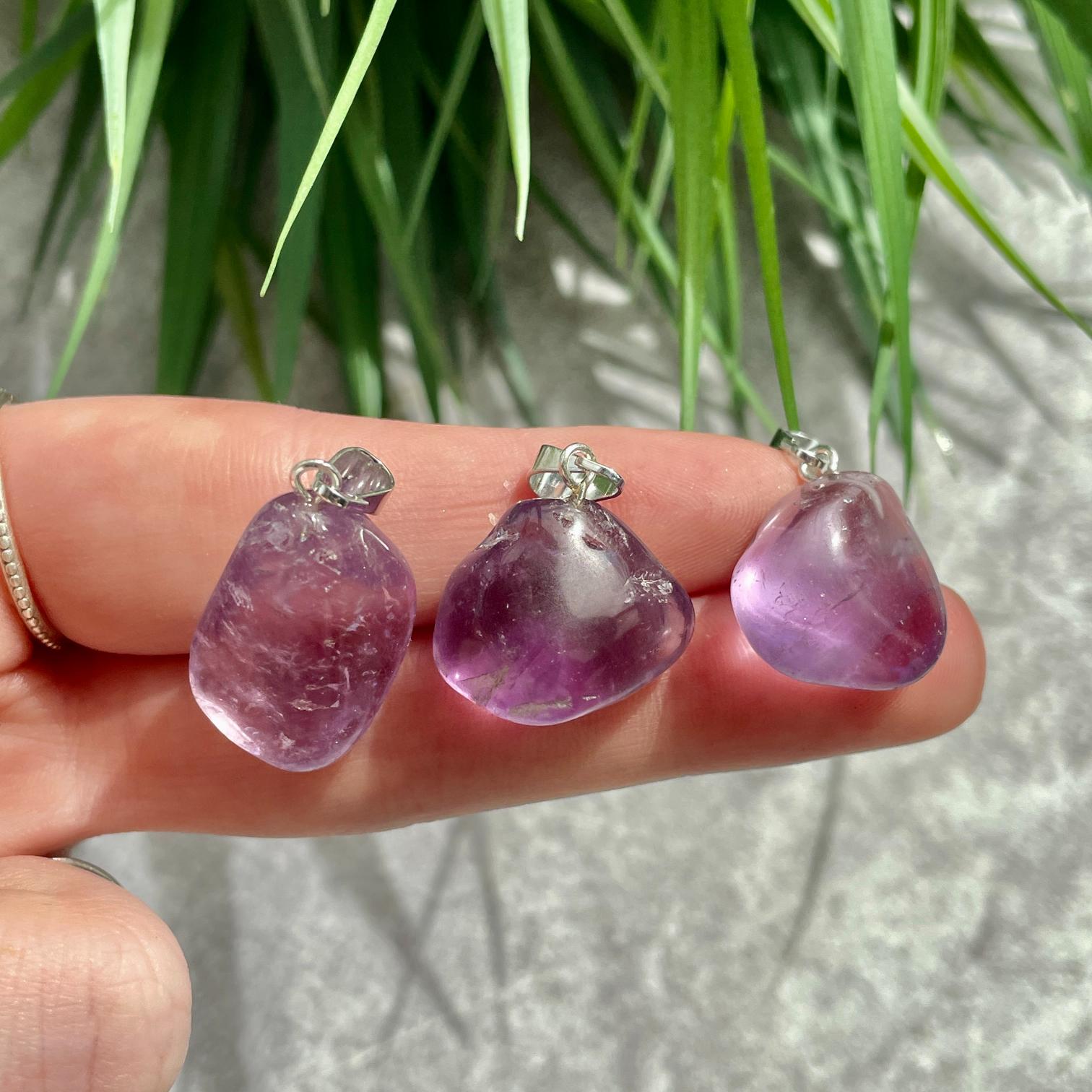 Tumbled Mini Pendant - Amethyst