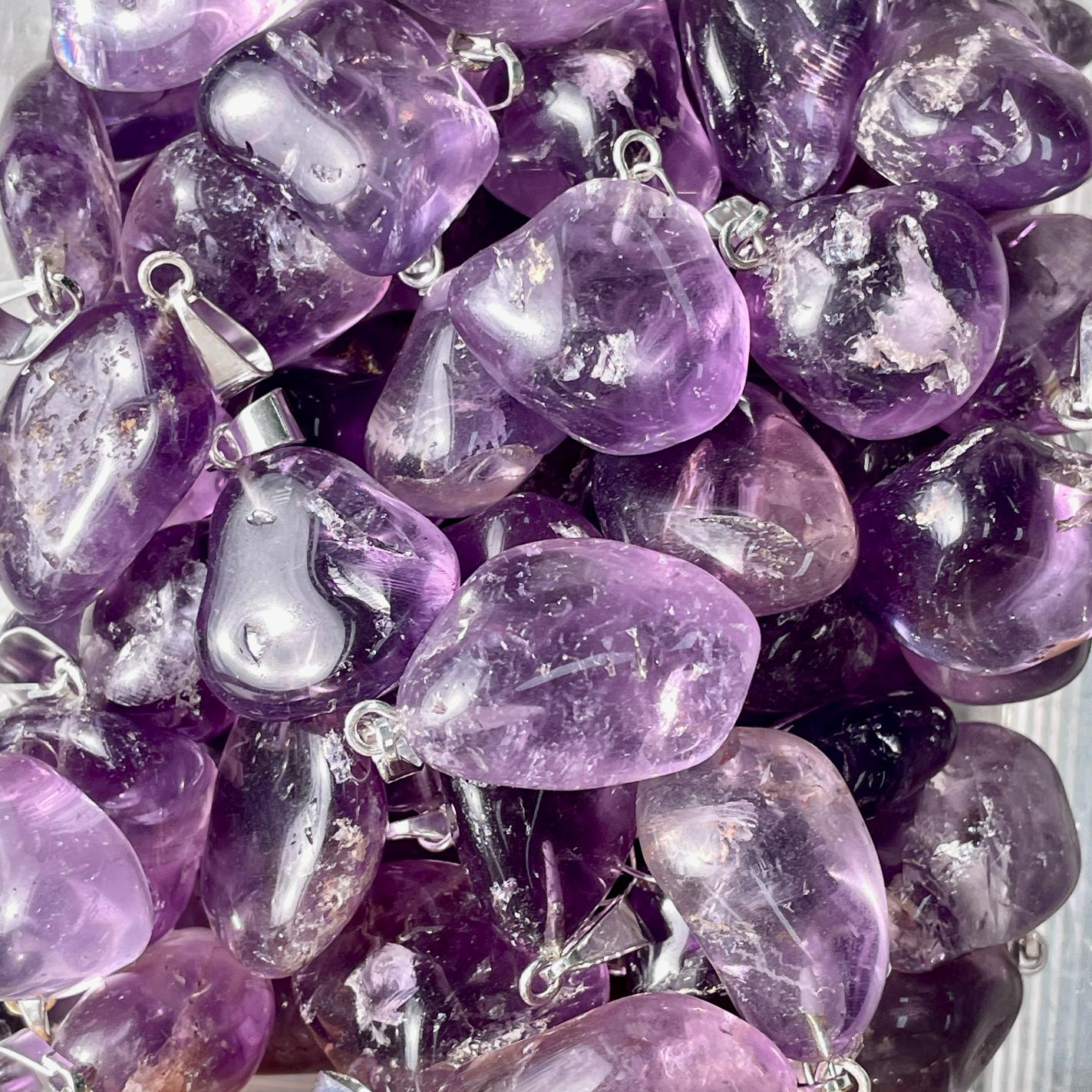 Tumbled Mini Pendant - Amethyst