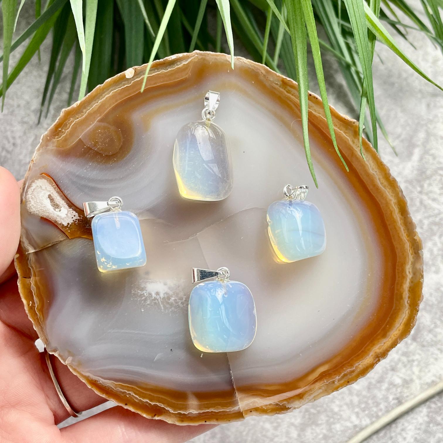 Tumbled Mini Pendant - Opalite