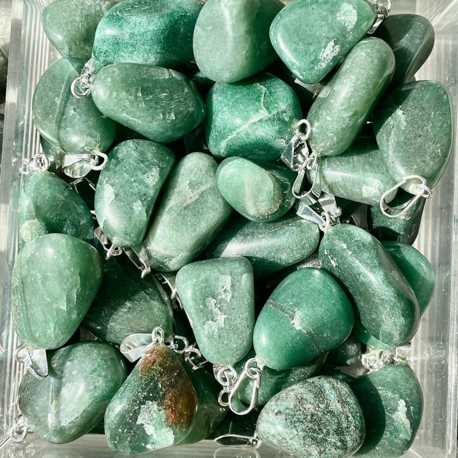 Tumbled Mini Pendant - Green Aventurine