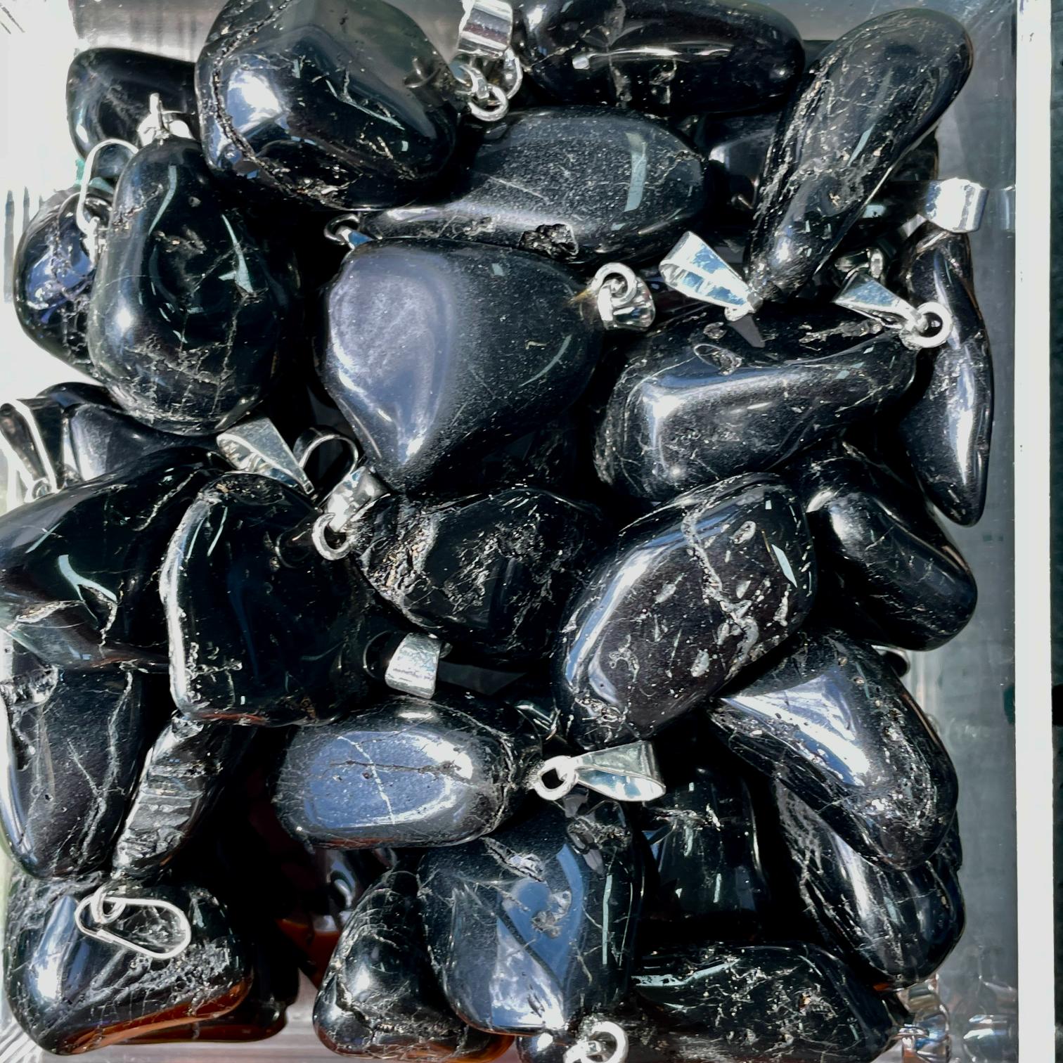 Tumbled Mini Pendant - Black Tourmaline