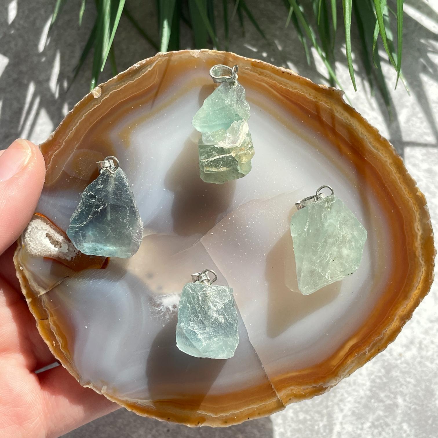 Rough Mini Pendant - Fluorite
