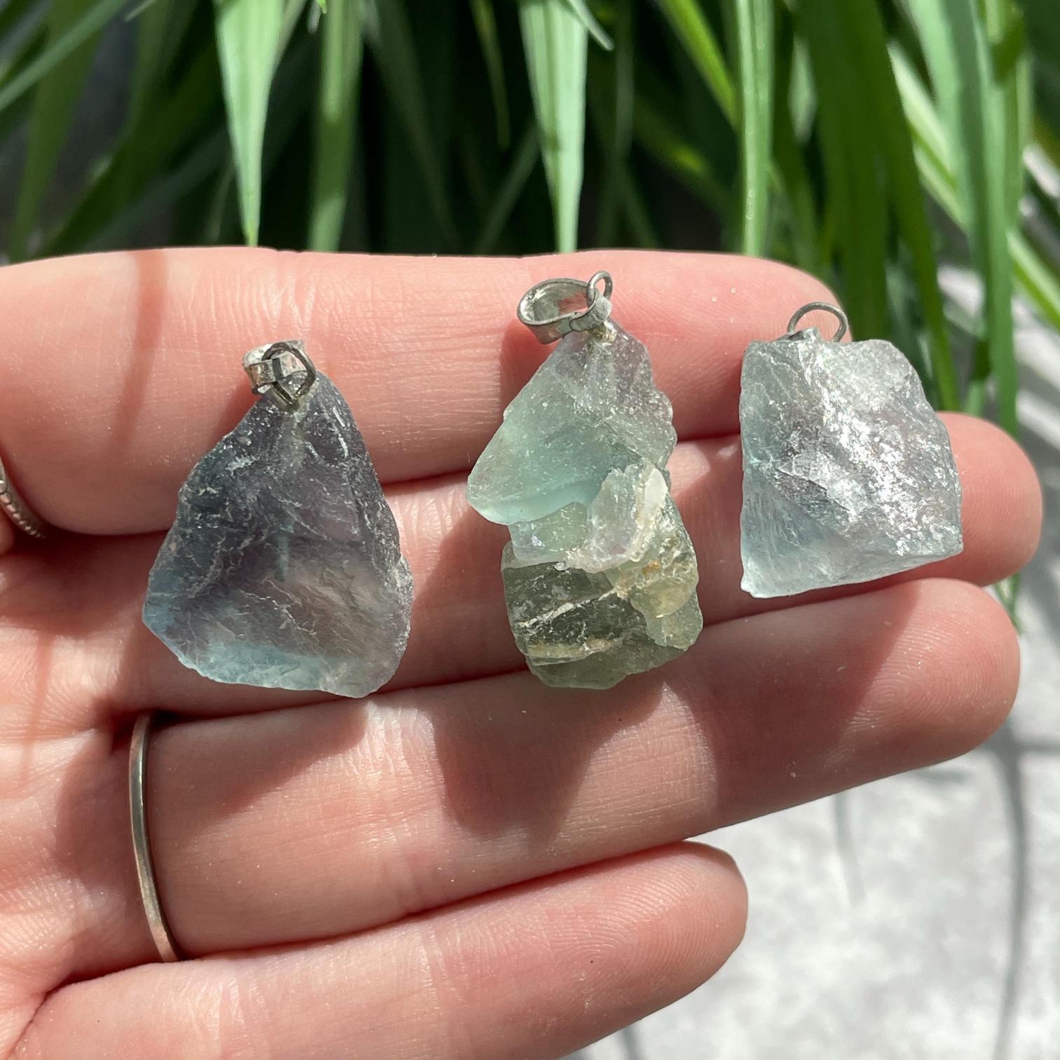 Rough Mini Pendant - Fluorite