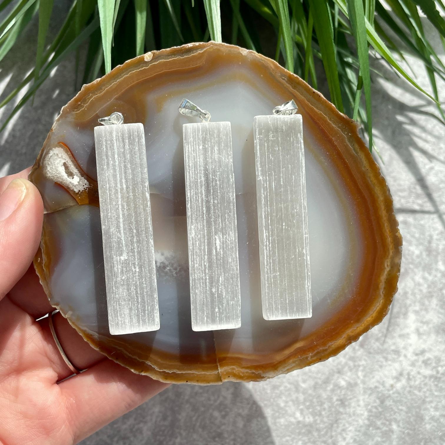 Rough Mini Pendant - Selenite