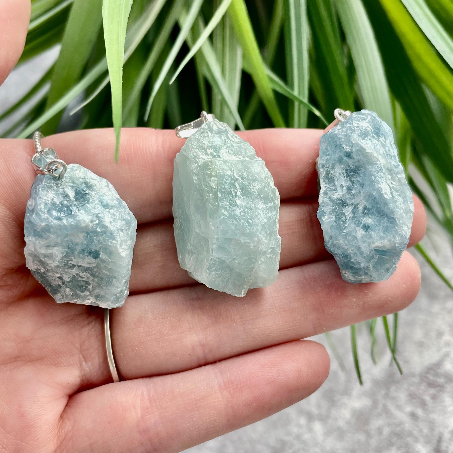 Rough Mini Pendant - Aquamarine