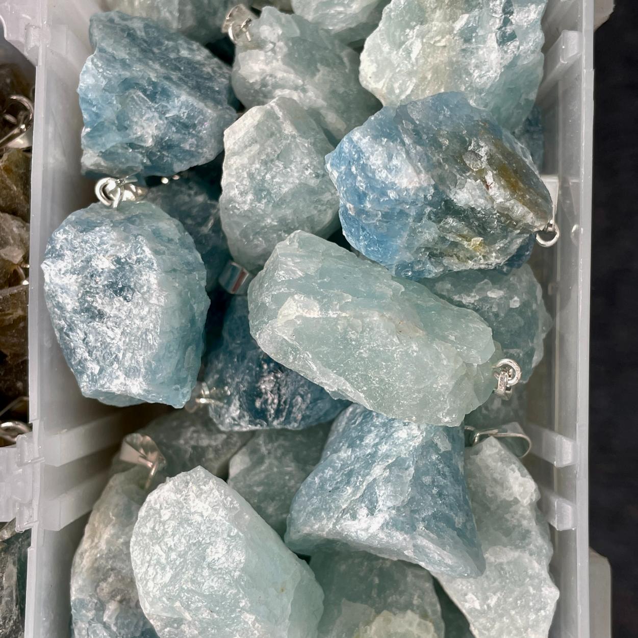 Rough Mini Pendant - Aquamarine