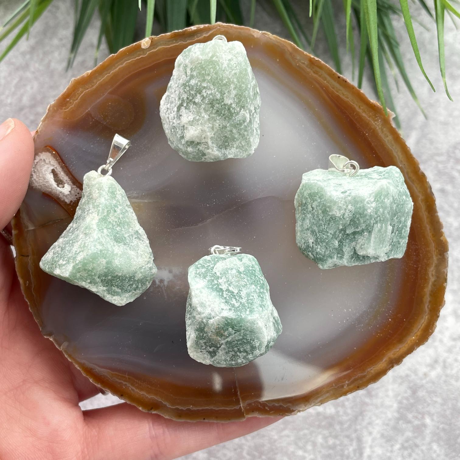 Rough Mini Pendant - Green Aventurine