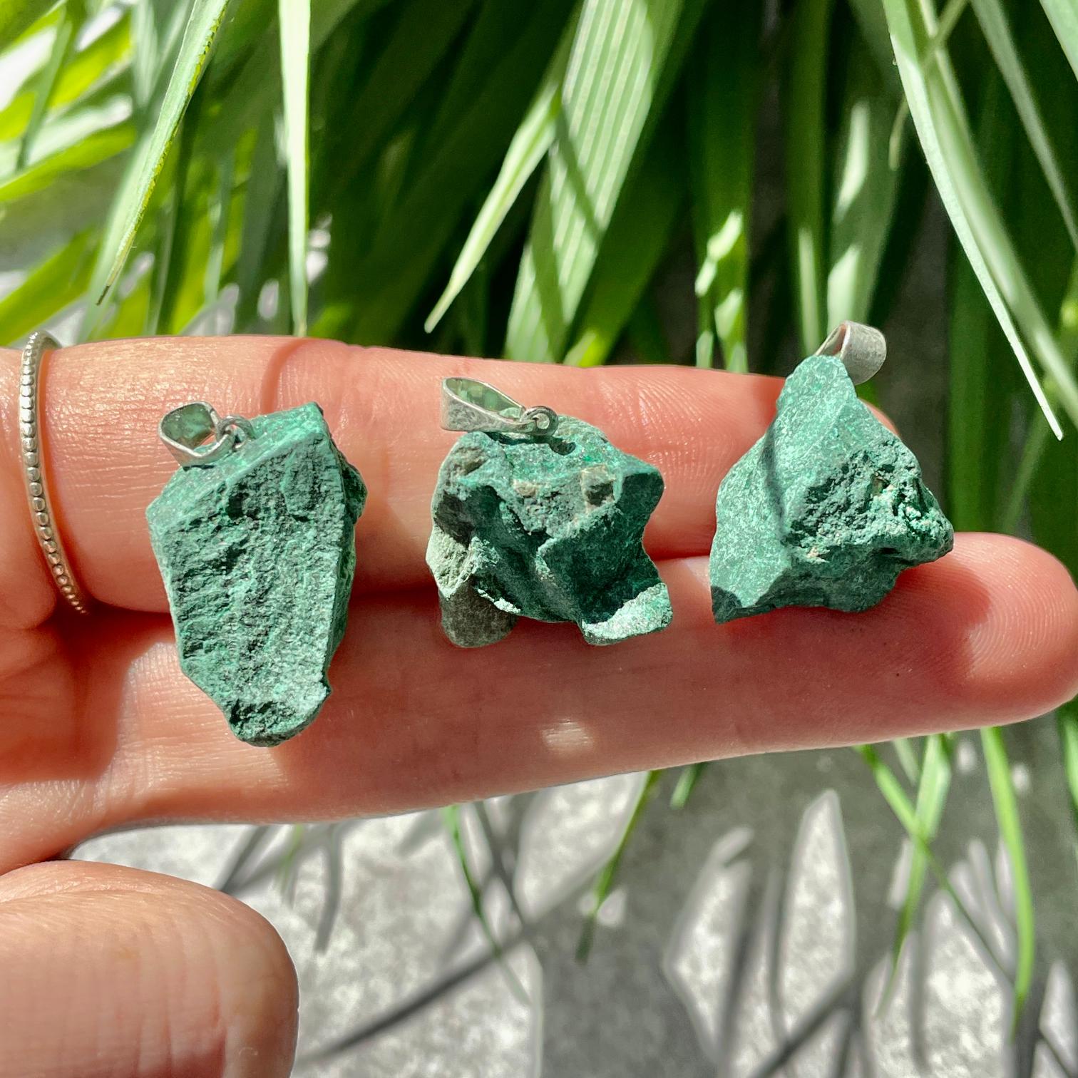 Rough Mini Pendant - Malachite
