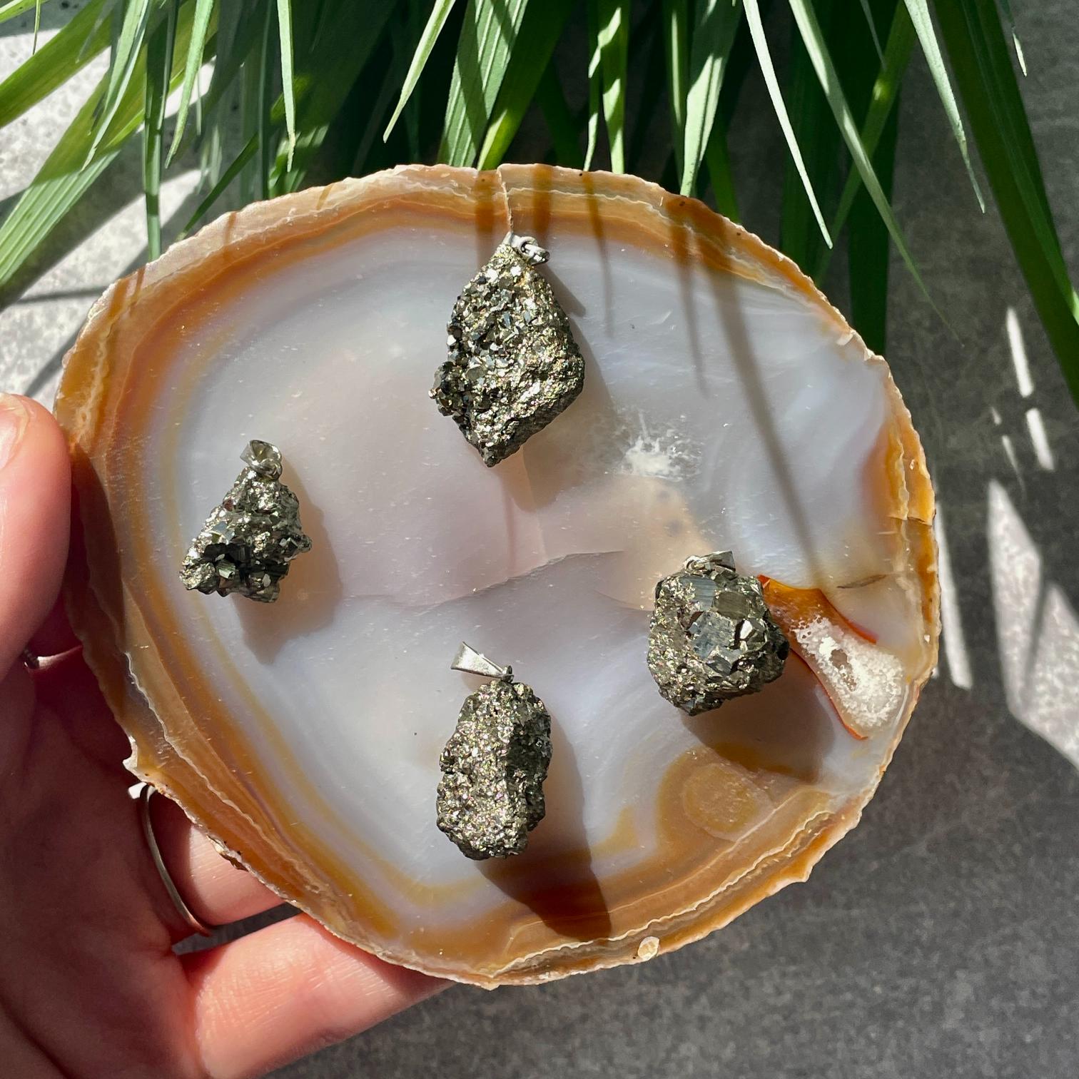 Rough Mini Pendant - Pyrite