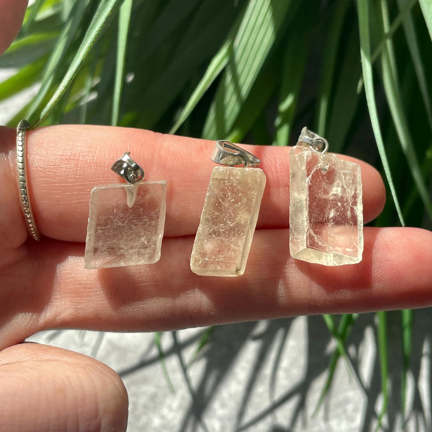 Rough Mini Pendant - Optical Calcite