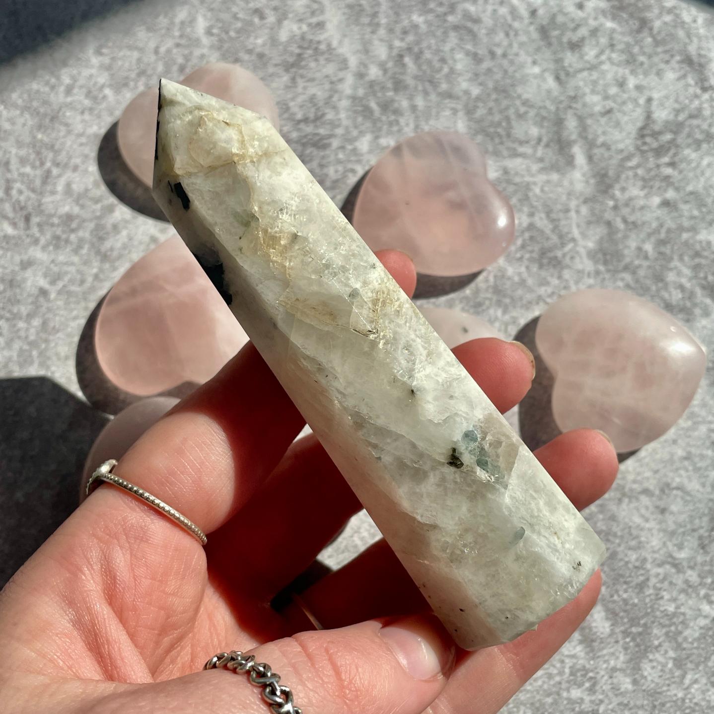 Rainbow Moonstone Generator 10cm - 11cm