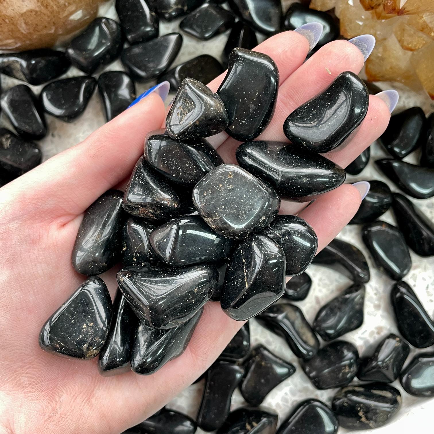 Black Onyx Tumbled 200g (20-25pc)