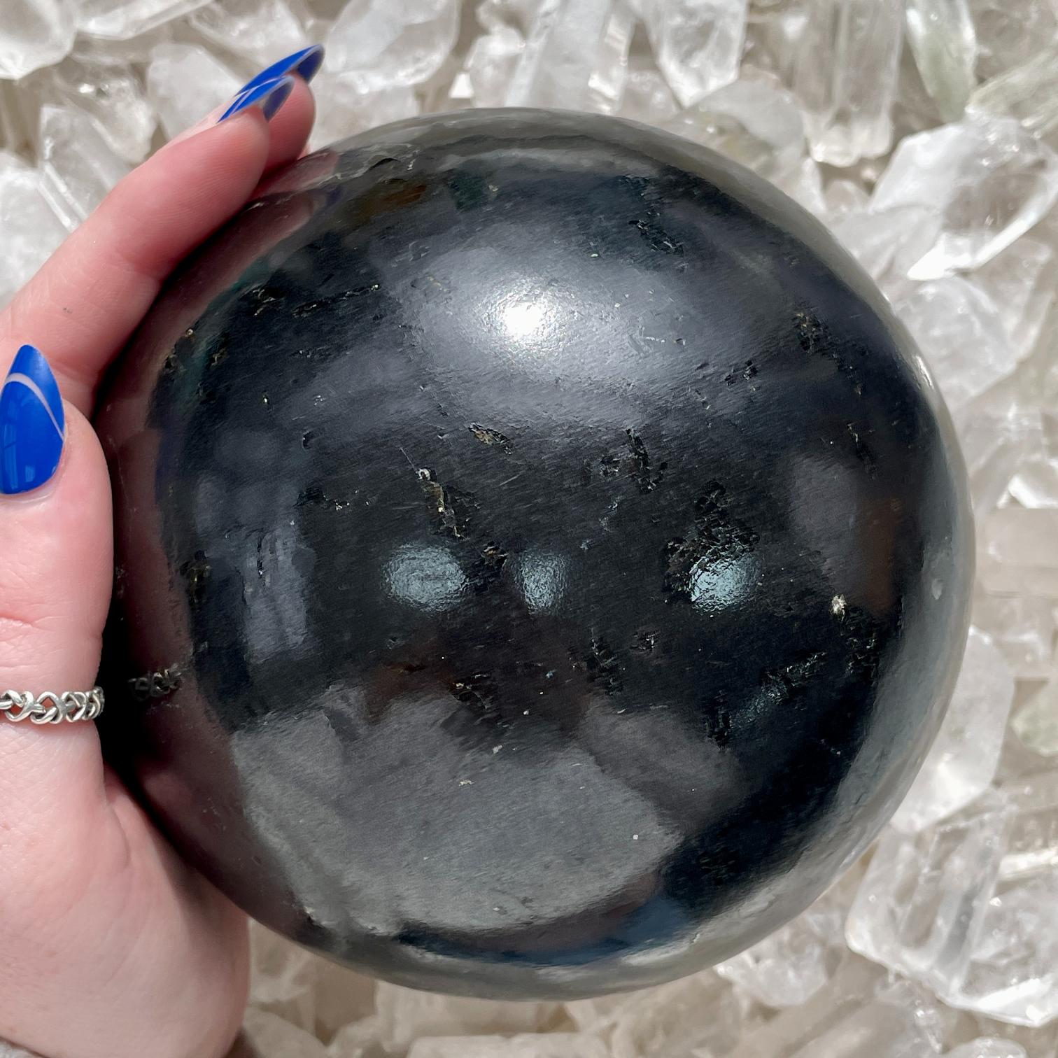 Black Tourmaline - Large Sphere - 01