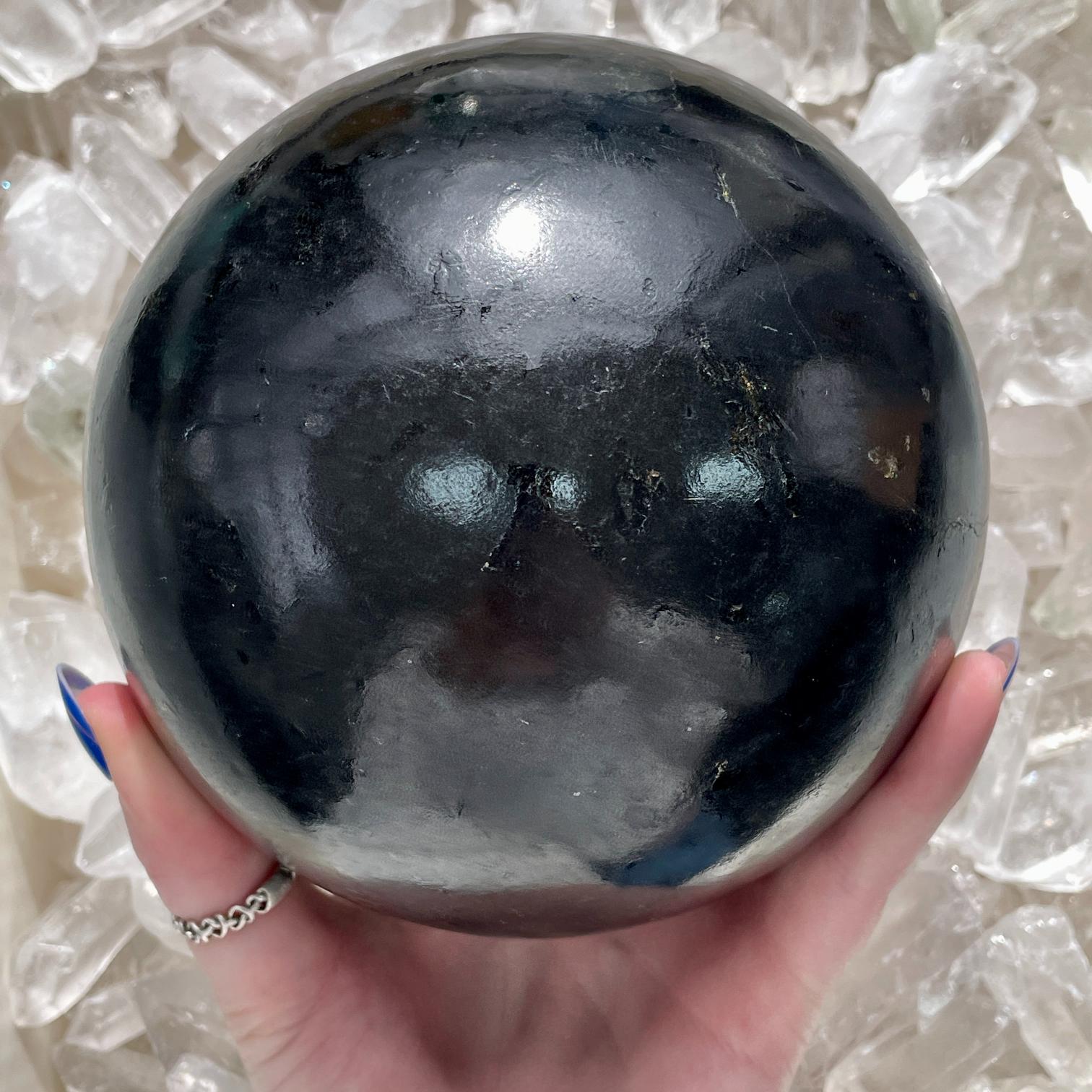 Black Tourmaline - Large Sphere - 01