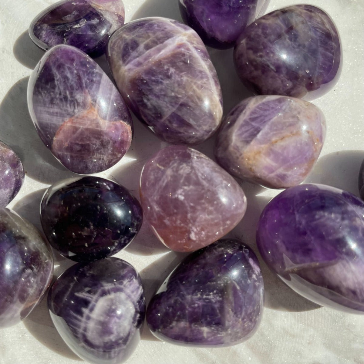 Amethyst Chevron - Tumbled - 200gms